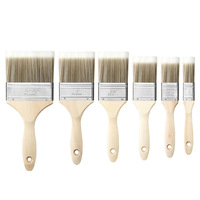 Pinceau de peinture de qualité industrielle avec poils en nylon et manche en bois, personnalisable OEM pour la peinture murale