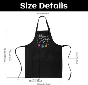 Delantal Personalizado Beckon con Pedrería y Bolsillo <span class=keywords><strong>para</strong></span> Salón de Uñas, Cosmetología, Manicuristas, Técnicos, Artistas, Cafeterías y Cocinas - Product Image 2