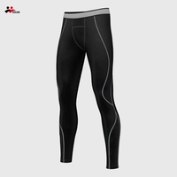 Collants de compression noirs et rouges Leggings pantalons de sport hommes pantalons en jersey de cyclisme