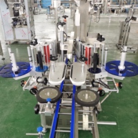 Machine d'étiquetage de bouteilles rondes plates entièrement automatique pour bouteilles en verre de boisson vin vodka