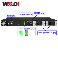 Transmitter Serat Optik Modulasi Eksternal WOLCK 1550nm 200km CATV WDM untuk Jaringan Triple Play FTTx Jarak Jauh