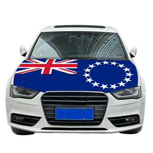 Cubierta de capó de coche Nacional asequible bandera <span class=keywords><strong>Islas</strong></span> Cook cubierta de motor de coche bandera venta directa de fábrica tela de poliéster - Product Image 6