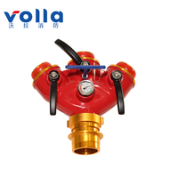 Diviseur d'eau pour tuyau d'incendie Volla à 3 voies, moyenne pression, avec manomètre, vanne en Y à clapet en aluminium 6061 haute pression 2,5 MPa