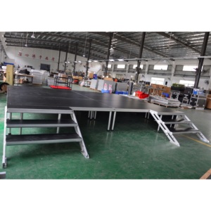 Scène extérieure légère en aluminium de 18 mm en contreplaqué, podium portable pour événements avec certification CE, montage facile, plateforme antidérapante - Product Image 4