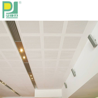 Panneaux de plafond suspendu en fibre de gypse perforée acoustique ignifuge 1200X600