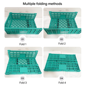 Paniers de rangement pliables en plastique recyclable et écologiques, empilables, pour supermarchés, entrepôts, logistique - Product Image 5