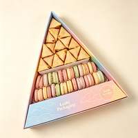 Nouvelle Boîte Personnalisée Arabe pour Pâtisseries à Emporter, Boîte Ramadan pour Fatayer, Sandwich, Musakhan, Samosa, Boîte Triangulaire avec Compartiment pour Sauce