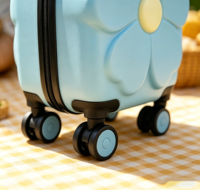 Valise pour enfants de 14 pouces, mini valise personnalisée, valise à roulettes durable, légère, en ABS, imperméable, roulettes silencieuses, bagage à main