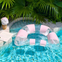 Fauteuil flottant gonflable en U pour piscine, siège de piscine d'été avec poignées, jouet aquatique pour fête au bord de la piscine