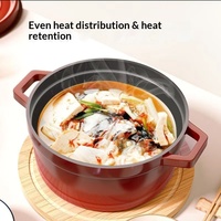 Casserole en fonte avec cuisinière à induction et poêle marmite en fonte émaillée marmite en fonte émaillée antiadhésive marmite en fonte émaillée