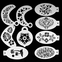 Modèles de peinture PET multi-motifs Feuille de pochoirs réutilisables et faciles à utiliser pour la peinture faciale
