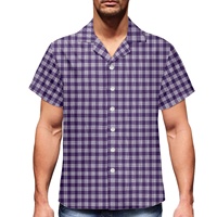 Chemise d'été décontractée pour homme grande taille sur mesure, imprimé hawaïen, 100 % polyester, impression par sublimation, col en V, simple boutonnage