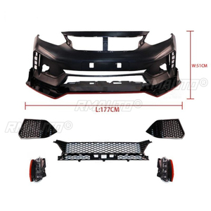 Pour Honda Fit 2021 : Bandes décoratives de style TR pour calandre de pare-chocs, lèvre de pare-chocs avant, kit carrosserie, diffuseur de pare-chocs avant, pièce extérieure - Product Image 3