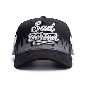 Casquettes de baseball sportives personnalisées 5 panneaux Barbas Hats X <span class=keywords><strong>Sad</strong></span> Boys avec doublure en satin, dorées 24 carats G5, vente en gros, fabricant de casquettes Barbas Hats - Product Image 1