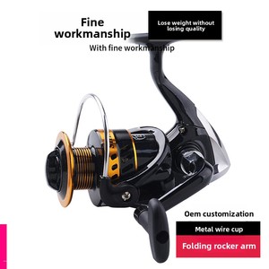 Moulinet de pêche spinning tout métal BoDiao pour gaucher, moulinet de canne à pêche en mer avec lancer longue distance et poignée pliable, équipement de pêche - Product Image 2