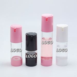 Flacon pompe airless noir mat givré 33 mm en AS/PP, rechargeable, avec pompe à crème, pour cosmétiques – 15 ml, 30 ml, 50 ml - Product Image 1