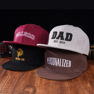 Casquette Dad Cap Snapback Grise Personnalisée Broderie 3D 6 Panneaux Coton Décontractée Pour Hommes Casquette Personnalisable Hip Hop Lettres en Relief - Product Image 2