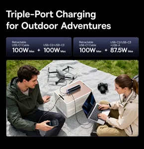 <span class=keywords><strong>Baseus</strong></span> 25000mAh 200W Powerbank EnerGeek GR11 Cargador Portátil con Cables USB-C Retráctiles Dobles para Carga Rápida de 4 Dispositivos para Laptops - Product Image 4
