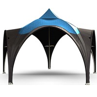 Tente de glamping imperméable en toile de coton, style cloche, pour l'extérieur, avec combinaison toit-chambre en tissu et base, modèle d'origine
