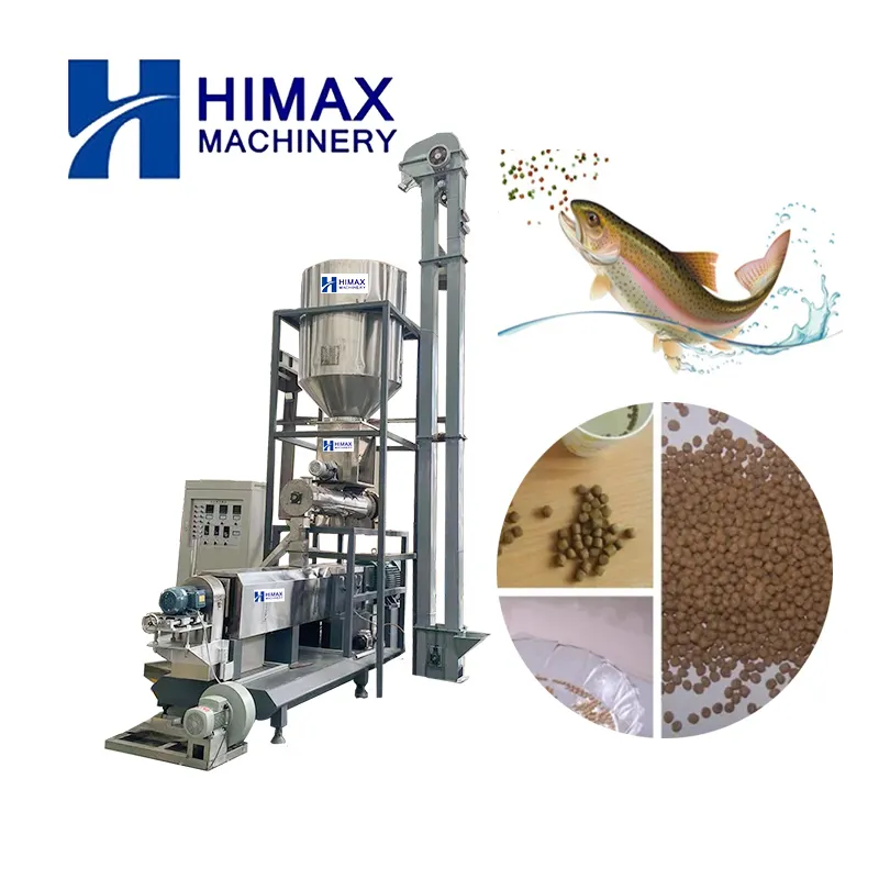 Himax 비용 절약 부유 물고기 사료 기계 물고기 미끼 사료 만들기 기계 물고기 사료 생산 라인