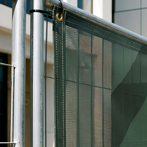 Custom PVC Coated Mesh Banner UV Printed Wind Resistant Perforated <b>Sign</b> for Event Barriers Construction Fencing - Product Image 4