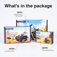 Kit robot intelligent ACEBOTT 4 en 1 avec caméra 3MP + voiture tank, jouets STEM, kit de codage compatible avec Arduino et l'application Scratch