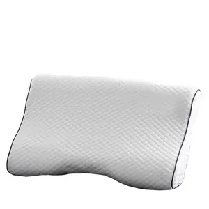 Dust mite resistant memory foam pillow for sleeping extra firm cervical contour pillow for neck and shoulder pain relief