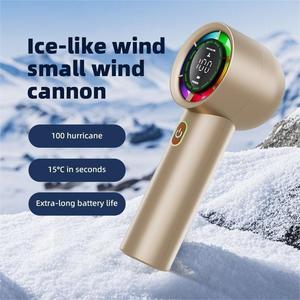 Nuevo Ventilador de Mano de 100 Velocidades, Mini Ventilador USB Recargable, Plegable, Portátil, Turbo, Material de PVC - Product Image 3