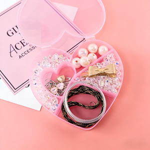 Kit de Cuentas para Collares de Mascotas, Set de Fabricación de Joyería para Mascotas con Forma de Corazón para Perros y Gatos, Suministros de Manualidades para Accesorios de Mascotas - Product Image 3