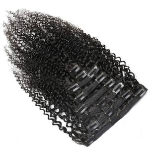 Extensiones de Cabello Rizado Afro Brasileño ISWEET, 6 Piezas, Naturales y Suaves, con Clip, Ondas al Agua - Product Image 1