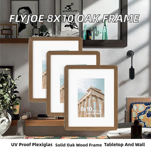 Cadre photo en bois |   Mat 5x7 |   Matériel de suspension en plexiglas résistant aux UV |   Support mural ou de table |   QM-987 | - Product Image 2