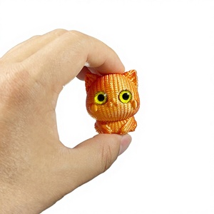 Figurines décoratives de chatons mignons aux grands yeux, imprimées en 3D, accessoires de décoration de bureau, miniatures en PLA pour micro-paysages, petits ornements 2026 - Product Image 3