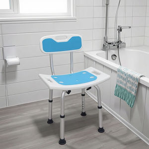 เก้าอี้อาบน้ำแบบพับได้ปรับความสูงได้, เก้าอี้อาบน้ำในห้องน้ำแบบพกพาสำหรับผู้สูงอายุ - Product Image 1