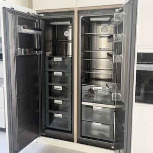 Baru 528L Built-in Perancis Side-by-Side kulkas Freezer-Free kompresor plastik energi efisien kebisingan rendah Hotel Rumah Tangga US - Product Image 6