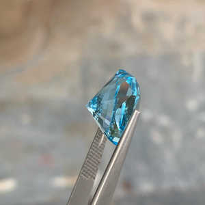 Topacio Azul de Londres 100% Natural, Piedras Preciosas Semipreciosas con Corte Asscher, Gemas Curativas Genuinas para Anillos, Colgantes y Fabricación de Joyas - Product Image 4