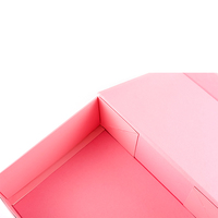 Boîtes cadeaux pliables en papier de luxe avec logo personnalisé d'usine, couverture rigide, aimant, pliage, bijoux, rose, avec couvercle magnétique