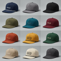 Casquette de baseball unisexe en popeline dobby vert néon avec logo brodé personnalisé OEM, 5 panneaux, visière plate, fermeture snapback, style hip-hop streetwear, vente en gros