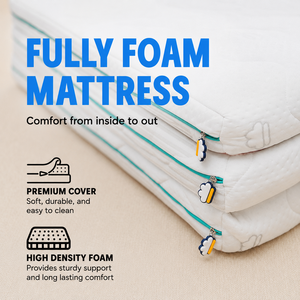 E Z <b>Bed</b> Tri Fold 10cm Medium Full Foam Floor Mattress is a smart <b>portable</b> solution for home guests and travel - Product Image 3