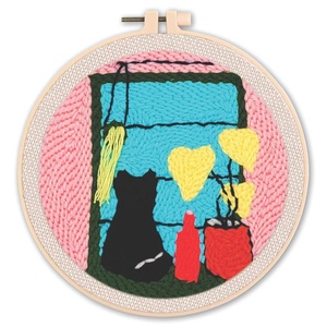 Kit de Bordado de Punto de Cruz para Principiantes - Diseño de Animales de Dibujos Animados, Hecho a Mano, Material de Poliéster, Fácil de Seguir, Manualidades Navideñas para el Hogar - Product Image 3