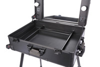 Valise à roulettes professionnelle en aluminium à 4 roues pour maquillage cosmétique avec sacs et étuis à cosmétiques éclairés pour bonbons