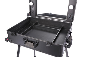 Carrito <span class=keywords><strong>de</strong></span> <span class=keywords><strong>maquillaje</strong></span> cosmético rodante profesional <span class=keywords><strong>de</strong></span> 4 <span class=keywords><strong>ruedas</strong></span> <span class=keywords><strong>de</strong></span> aluminio, <span class=keywords><strong>Maleta</strong></span>, caja <span class=keywords><strong>de</strong></span> tren <span class=keywords><strong>con</strong></span> bolsas y estuches <span class=keywords><strong>de</strong></span> cosméticos <span class=keywords><strong>de</strong></span> caramelo iluminados - Product Image 6
