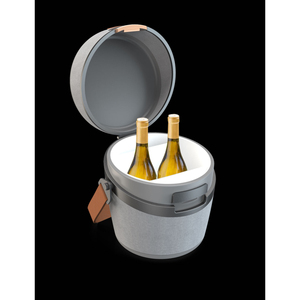 Seau à glace en acier inoxydable 304 personnalisé avec logo, 7L, pour whisky, bière, champagne, avec couvercle et pince - Product Image 1