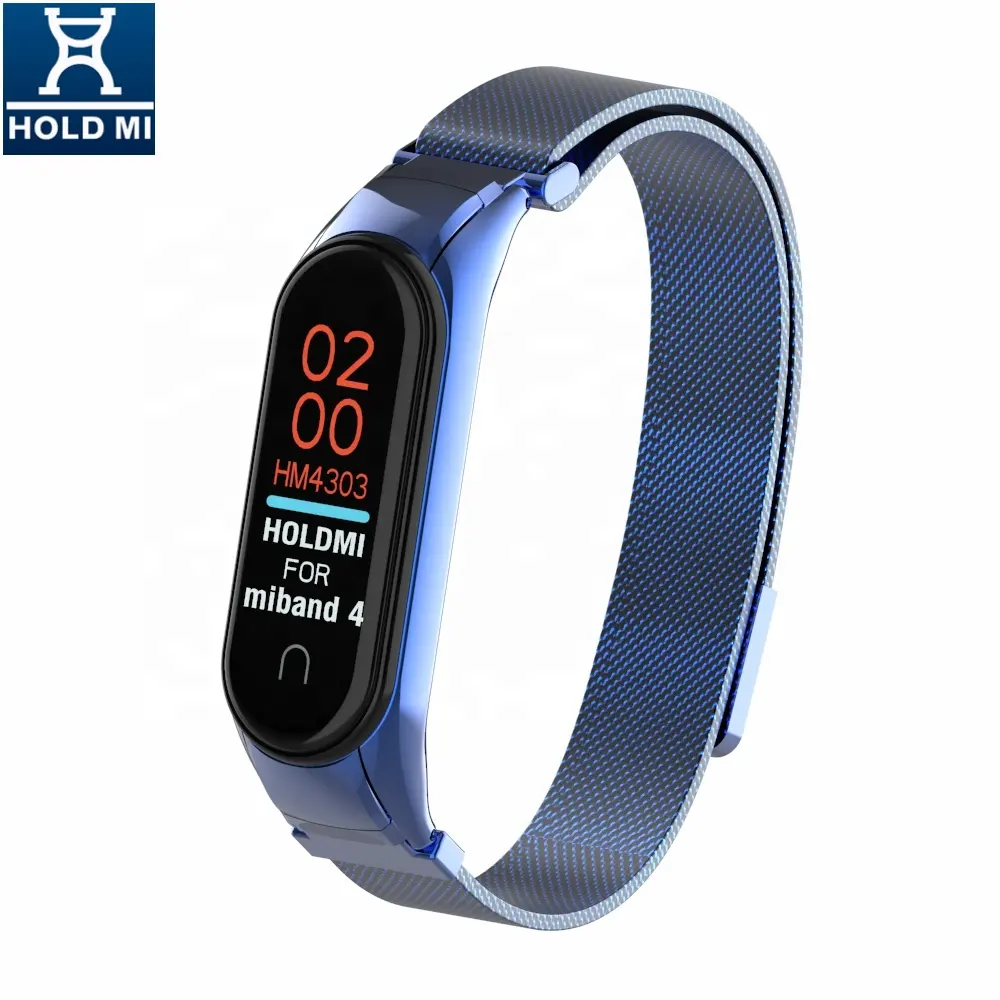 Best sale ODM holdmi 43036 series blue color milanese watch belt for xiaomi mi band 4 & 3