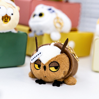 Mini porte-monnaie à fermeture éclair de la série Animaux Mignons, sac de rangement portable pour écouteurs, jouets en peluche pour sac à dos et porte-clés