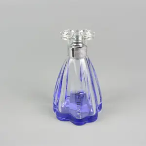 Garrafa vazia luxuosa de vidro, perfume da garrafa preta do cilindro