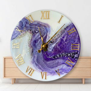 Resin Wall <b>Clock</b> With Marble Texture Home Decoration Hanging <b>Clock</b> Used in Home Hotel and Public Area Abstract Pattern <b>Clock</b> OEM - Product Image 1