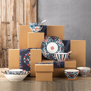 Japanese Ceramic Tableware <b>Gift</b> Dishes suit Blue and White Porcelain Bowl Chopsticks suit Ceramic Bowl Opening Event <b>Gift</b> - Product Image 2