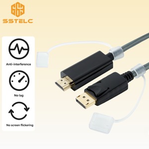 Cáp DP sang <span class=keywords><strong>HDMI</strong></span> tùy chỉnh-Đầu nối máy tính, bộ chia HD, Bộ chuyển đổi màn hình chơi game 4K - Product Image 2