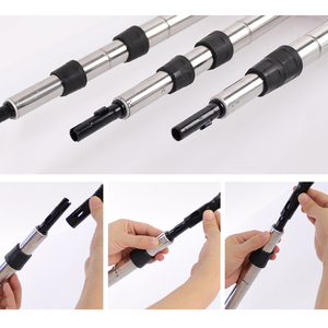 Tige télescopique à accouplement rapide en acier inoxydable de longueur personnalisée UPSILON, avec poignée en PVC écologique, pour le nettoyage ménager - Product Image 4