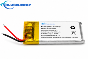 Batterie rechargeable au lithium polymère 500mAh 702530 pour produits électroniques, casque Bluetooth - Product Image 1